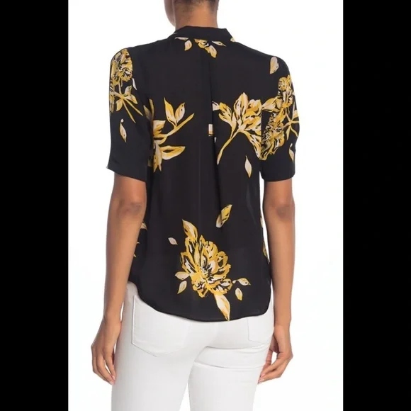 NWT Joie Ance Sleeve Floral Print Silk Blouse Sz L - Picture 2 of 2